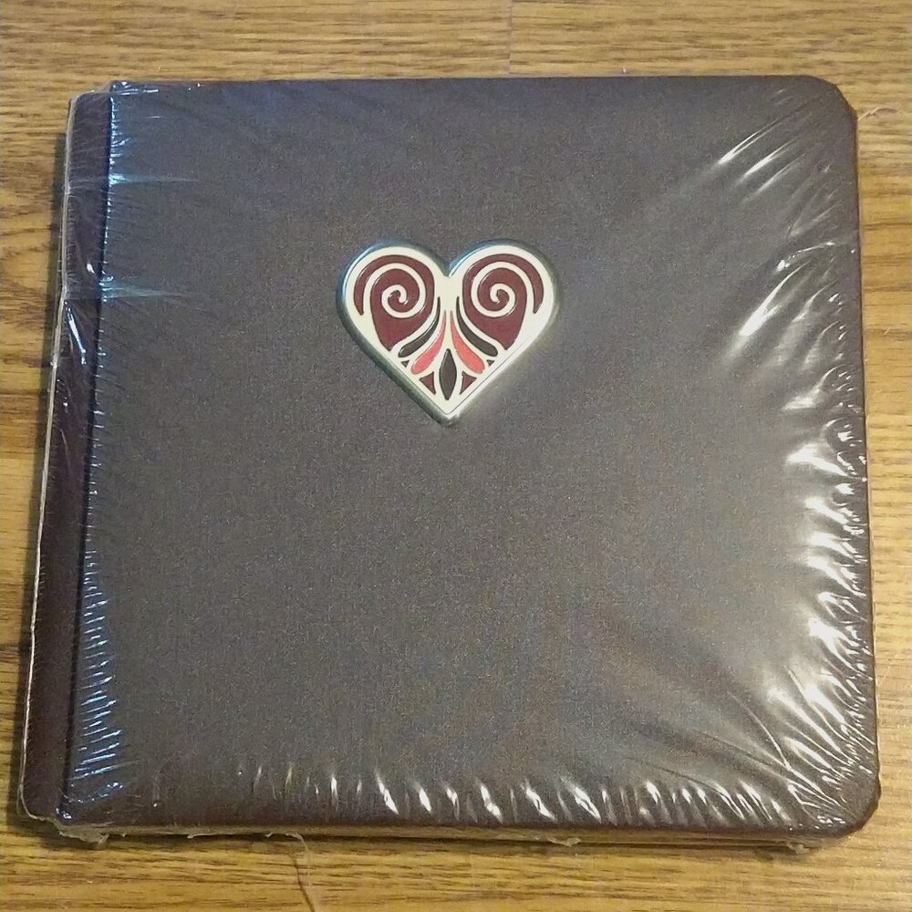 Creative Memories Burgundy with Metal & Enamel Heart Album